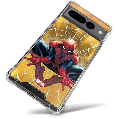 Marvel Spiderman Web Shooting Google Pixel 7 Pro Clear Case