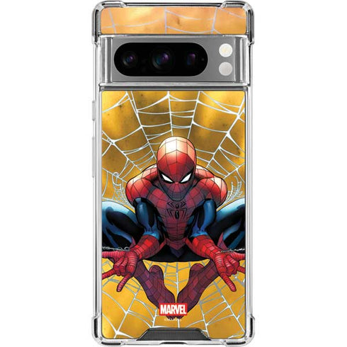 Marvel Spiderman Web Shooting Google Pixel 8 Pro Clear Case