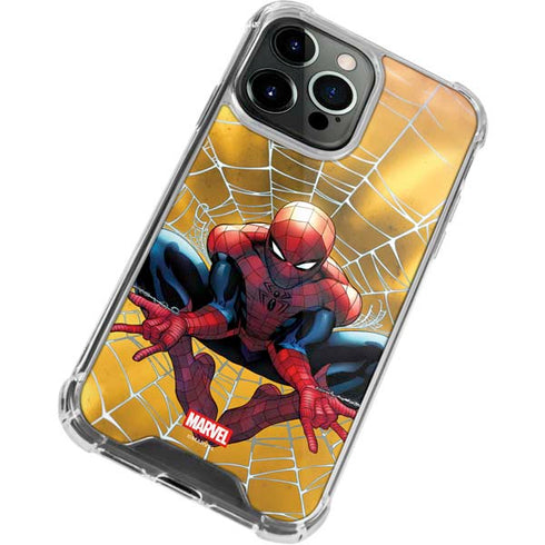 Marvel Spiderman Web Shooting iPhone 13 Pro Max Clear Case