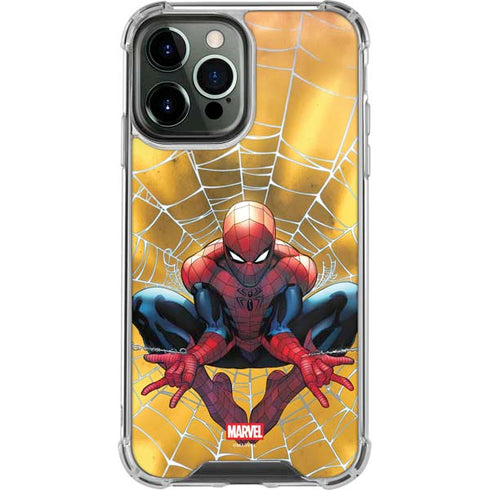 Marvel Spiderman Web Shooting iPhone 14 Pro Max Clear Case