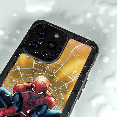 Marvel Spiderman Web Shooting iPhone 14 Pro Max Waterproof Case
