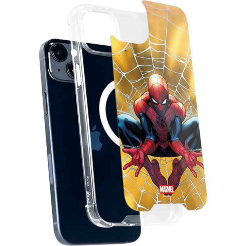 Marvel Spiderman Web Shooting iPhone 15 Plus MagSafe Case