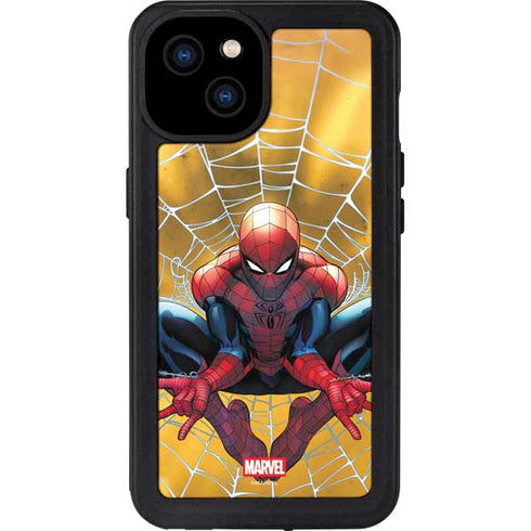Marvel Spiderman Web Shooting iPhone 15 Plus Waterproof Case