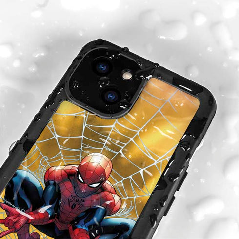 Marvel Spiderman Web Shooting iPhone 15 Plus Waterproof Case
