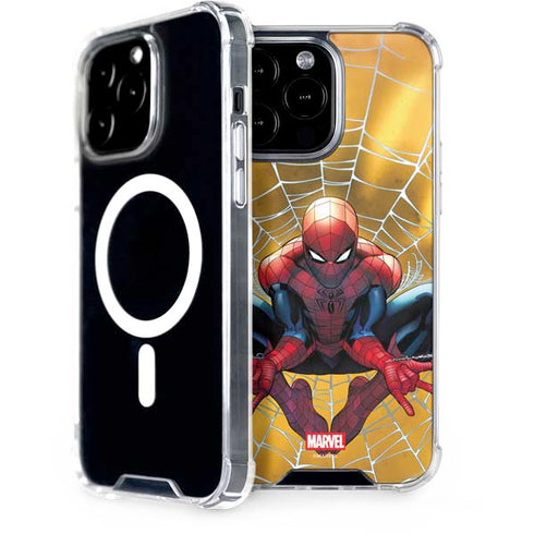 Marvel Spiderman Web Shooting iPhone 15 Pro Max MagSafe Case