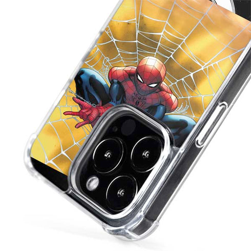 Marvel Spiderman Web Shooting iPhone 15 Pro Max MagSafe Case