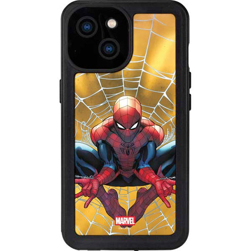 Marvel Spiderman Web Shooting iPhone 15 Waterproof Case