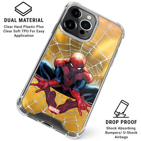 Marvel Spiderman Web Shooting iPhone 16 Pro Clear Case