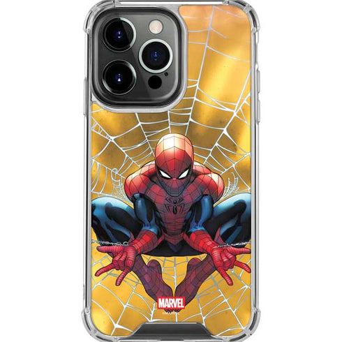 Marvel Spiderman Web Shooting iPhone 16 Pro Max Clear Case