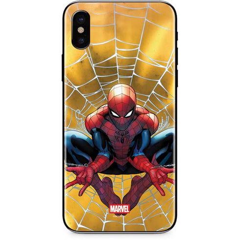 Marvel Spiderman Web Shooting iPhone X Skin