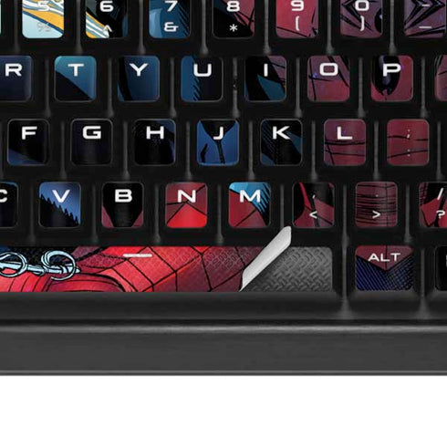 Marvel Spiderman Web Shooting K95 RGB PLATINUM Mechanical Gaming Keyboard Skin