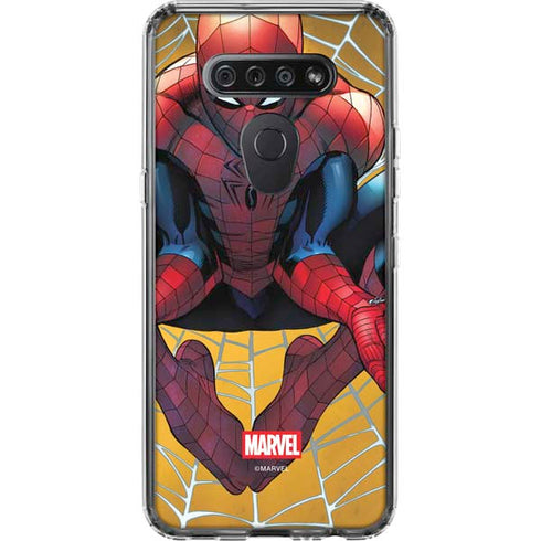 Marvel Spiderman Web Shooting LG K51/Q51 Clear Case