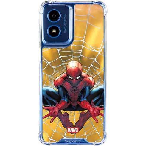 Marvel Spiderman Web Shooting Moto G Play 4G (2024) Clear Case