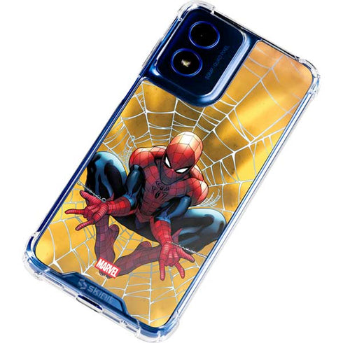 Marvel Spiderman Web Shooting Moto G Play 4G (2024) Clear Case