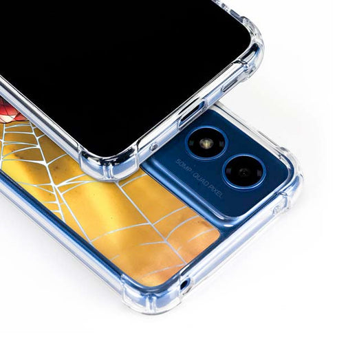 Marvel Spiderman Web Shooting Moto G Play 4G (2024) Clear Case