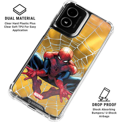 Marvel Spiderman Web Shooting Moto G Power 5G (2024) Clear Case