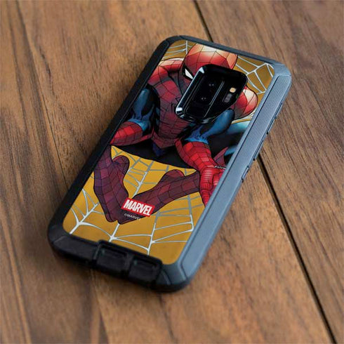 Marvel Spiderman Web Shooting Otterbox Defender Galaxy Skin