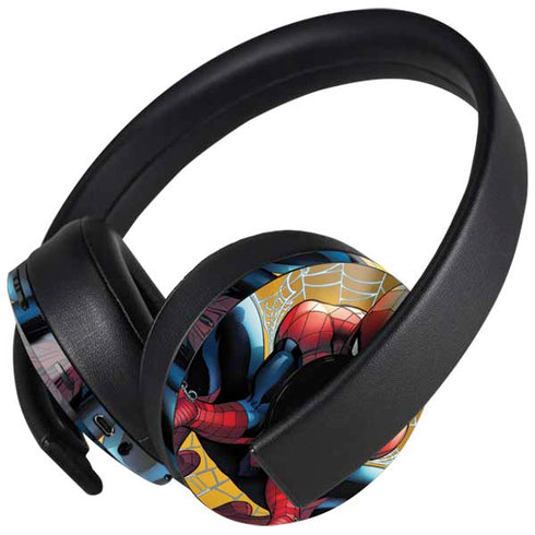 Marvel Spiderman Web Shooting PlayStation 4 Gold Wireless Headset Skin