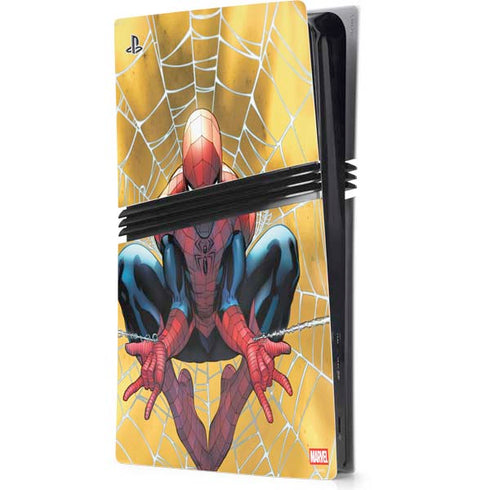 Marvel Spiderman Web Shooting PS5 Pro Console Skin