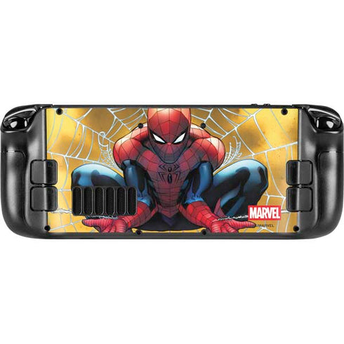Marvel Spiderman Web Shooting Steam Deck Handheld Gaming Computer OLED Skin