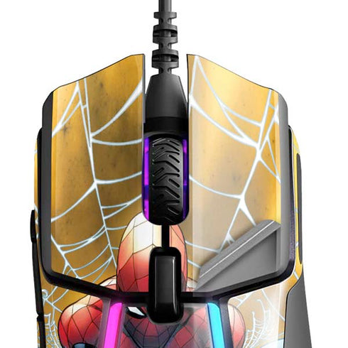 Marvel Spiderman Web Shooting SteelSeries Rival 600 Gaming Mouse Skin