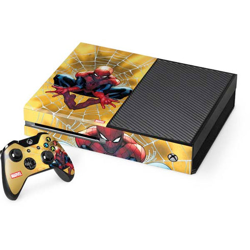 Marvel Spiderman Web Shooting Xbox One Console and Controller Bundle Skin