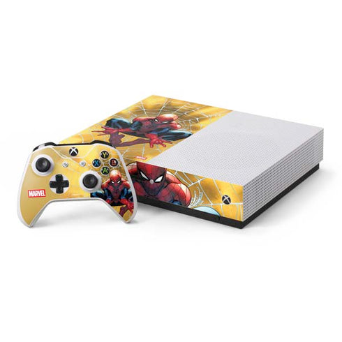 Marvel Spiderman Web Shooting Xbox One S Console and Controller Bundle Skin