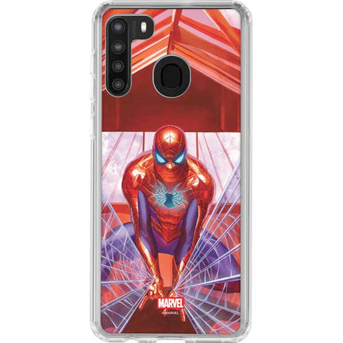 Marvel Spiderman Web Slinger Galaxy A21 Clear Case
