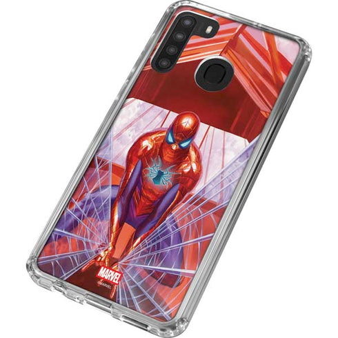 Marvel Spiderman Web Slinger Galaxy A21 Clear Case
