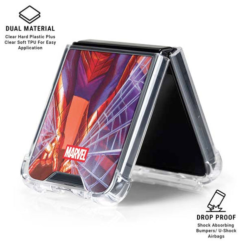 Marvel Spiderman Web Slinger Galaxy Z Flip6 Clear Case