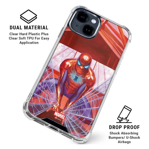 Marvel Spiderman Web Slinger iPhone 15 Plus Clear Case
