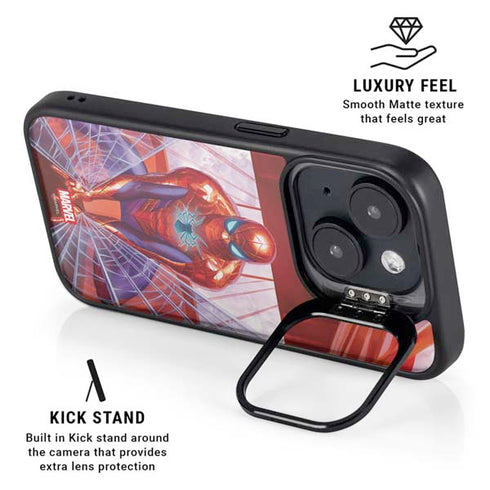 Marvel Spiderman Web Slinger iPhone 15 Plus Kickstand Case