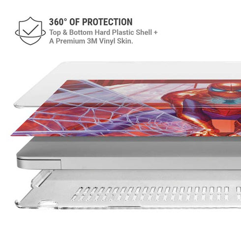 Marvel Spiderman Web Slinger MacBook Pro 15in (2016-19) Case plus Skin