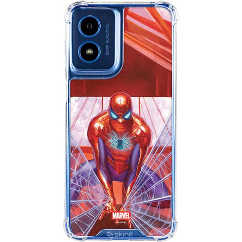 Marvel Spiderman Web Slinger Moto G Play 4G (2024) Clear Case