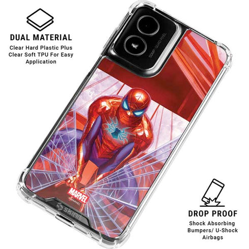 Marvel Spiderman Web Slinger Moto G Power 5G (2024) Clear Case