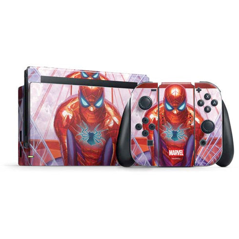 Marvel Spiderman Web Slinger Nintendo Switch Bundle Skin