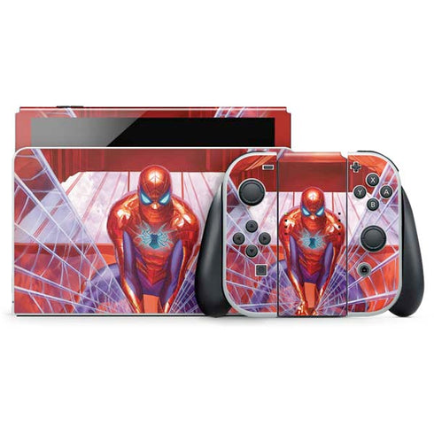 Marvel Spiderman Web Slinger Nintendo Switch OLED (2021) Skin