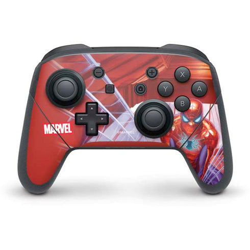 Marvel Spiderman Web Slinger Nintendo Switch Pro Controller Skin