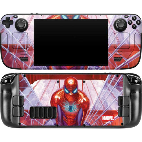 Marvel Spiderman Web Slinger Steam Deck Handheld Gaming Computer OLED Skin