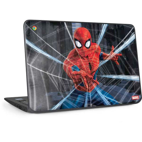 Marvel Spiderman Web Throw HP Chromebook Skin