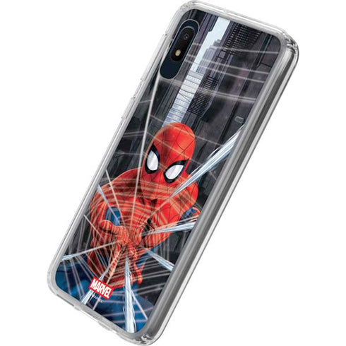 Marvel Spiderman Web Throw Galaxy A10e Clear Case