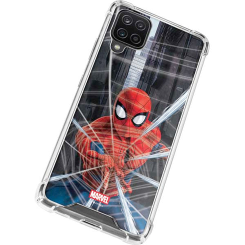Marvel Spiderman Web Throw Galaxy A12 Clear Case