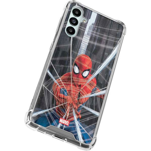 Marvel Spiderman Web Throw Galaxy A14 5G Clear Case