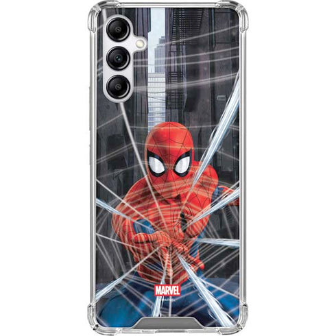 Marvel Spiderman Web Throw Galaxy A15 5G Clear Case