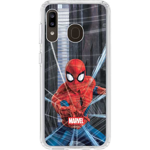 Marvel Spiderman Web Throw Galaxy A20 Clear Case