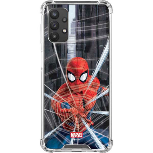 Marvel Spiderman Web Throw Galaxy A32 5G Clear Case