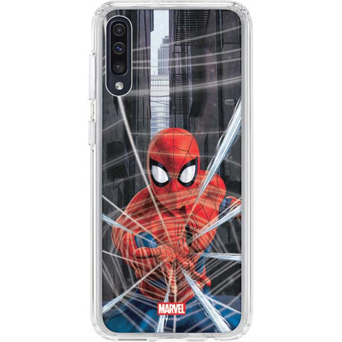 Marvel Spiderman Web Throw Galaxy A50 Clear Case