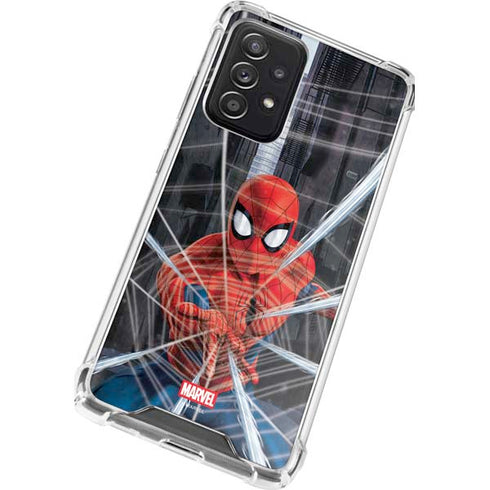 Marvel Spiderman Web Throw Galaxy A52 5G Clear Case