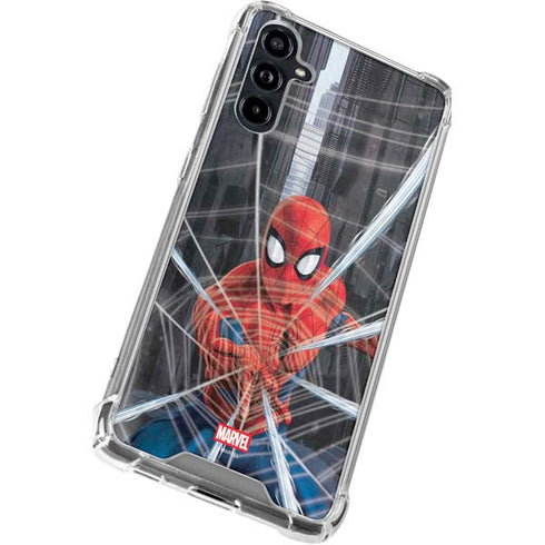 Marvel Spiderman Web Throw Galaxy A54 5G Clear Case