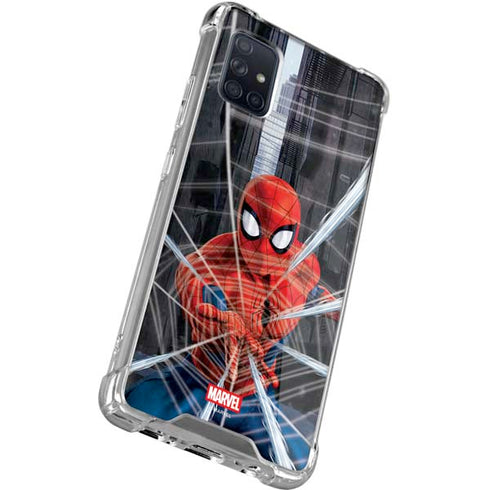 Marvel Spiderman Web Throw Galaxy A71 5G Clear Case